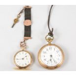 Two pocket watches, an 18 carat yellow gold full hunter fob watch,