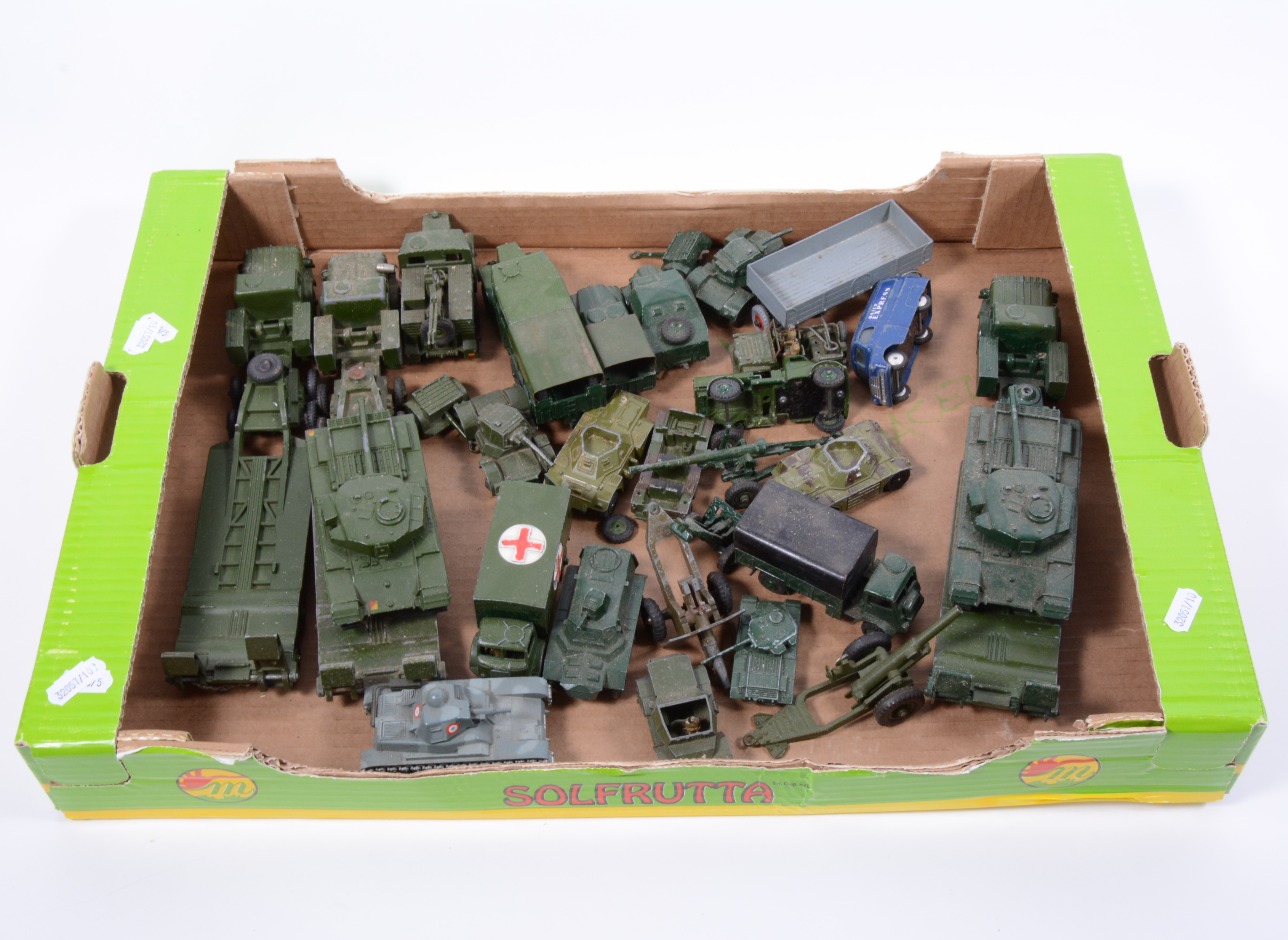 Dinky Toys diecast miltary models; a playworn collection including Mighty Antar Tank Transporter, - Image 2 of 2