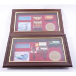 Matchbox toys framed and glazed models; including the Yorkshire Steam Wagon limited edition no.