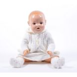 Heinrich Handwerck composition baby doll, with sleeping eyes, open mouth, jointed limbs, 60cm.