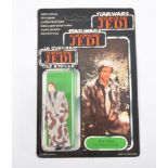 Star Wars figure; Return of the Jedi, Han Solo in trench coat,