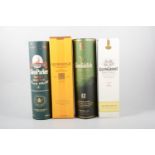 Four bottles of Whisky: Glenfiddich, 12yo, 70cl, 40%; Glenmorangie, The Original, 70cl,