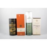 Four bottles of Whisky: Glenkinchie, 10yo, Lowland, 70cl, 43%; Aberfeldy, 12yo, Highland, 70cl,