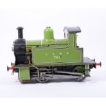 A well built live steam tank engine locomotive, 5 inch gauge, based on a Martin Evans design,