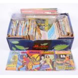 Starblazer comic libraries; quantity in one box along with other comics,