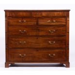 George IV mahogany chest of drawers, of large size, moulded edge,
