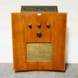 Murphy 188 vintage mains radio, walnut case, similar to a design by Gordon Rusell, width 68cm,