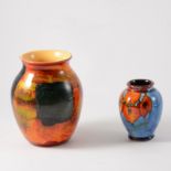 Poole pottery "Gemstones" vase, 17cms, and another contemporary Poole pottery vase,