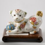 Franklin porcelain model Imperial Puppy of Satsuma, on a stand, width 25cm; Franklin figurines, etc.