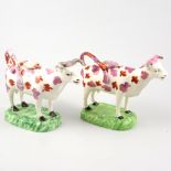 Two Welsh 19th Century cow creamers,
