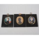 Provincial School, an oval portrait miniature, Regency gentleman, head and shoulders length,