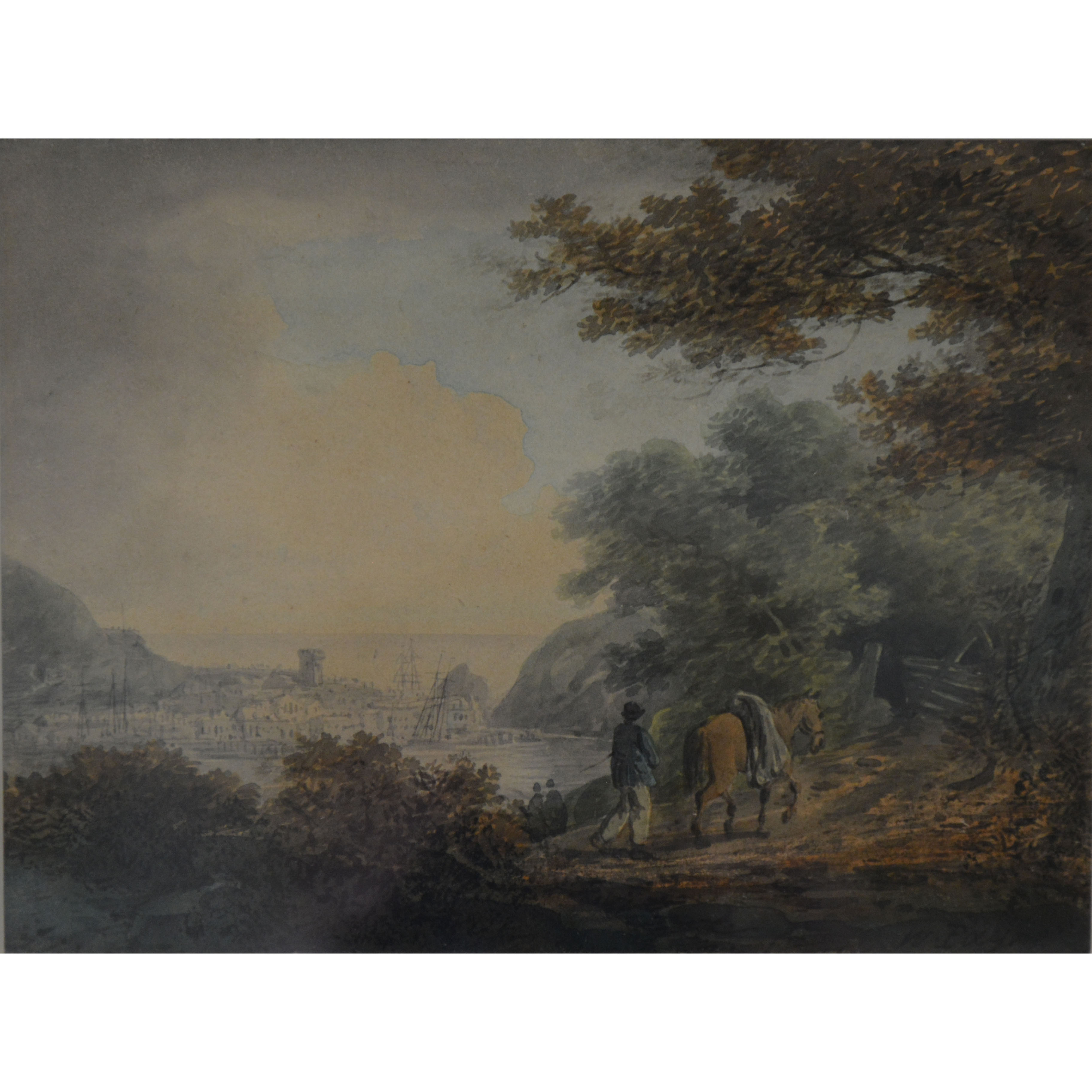William Payne, East Looe, in Cornwall, inscribed and dated 1791, 13cm x 17cm.