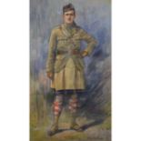 Arthur Jule Goodman (1870-1926) full length portrait possibly an Argyll and Sutherland Highlander,