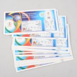 Football: World Cup 2002, unused press tickets, England v Sweden, Argentina,