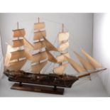 Ships model, designed as an 18th Century Frigate, with full rigging,