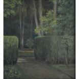 A.L. Baldry, 'In the Garden', signed, watercolour, dated 1933, 23cm x 20xm.