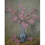 Charles Hill, Still life, Apple Blossom in a vase, signed, oil on canvas, 60cm x 50cm.