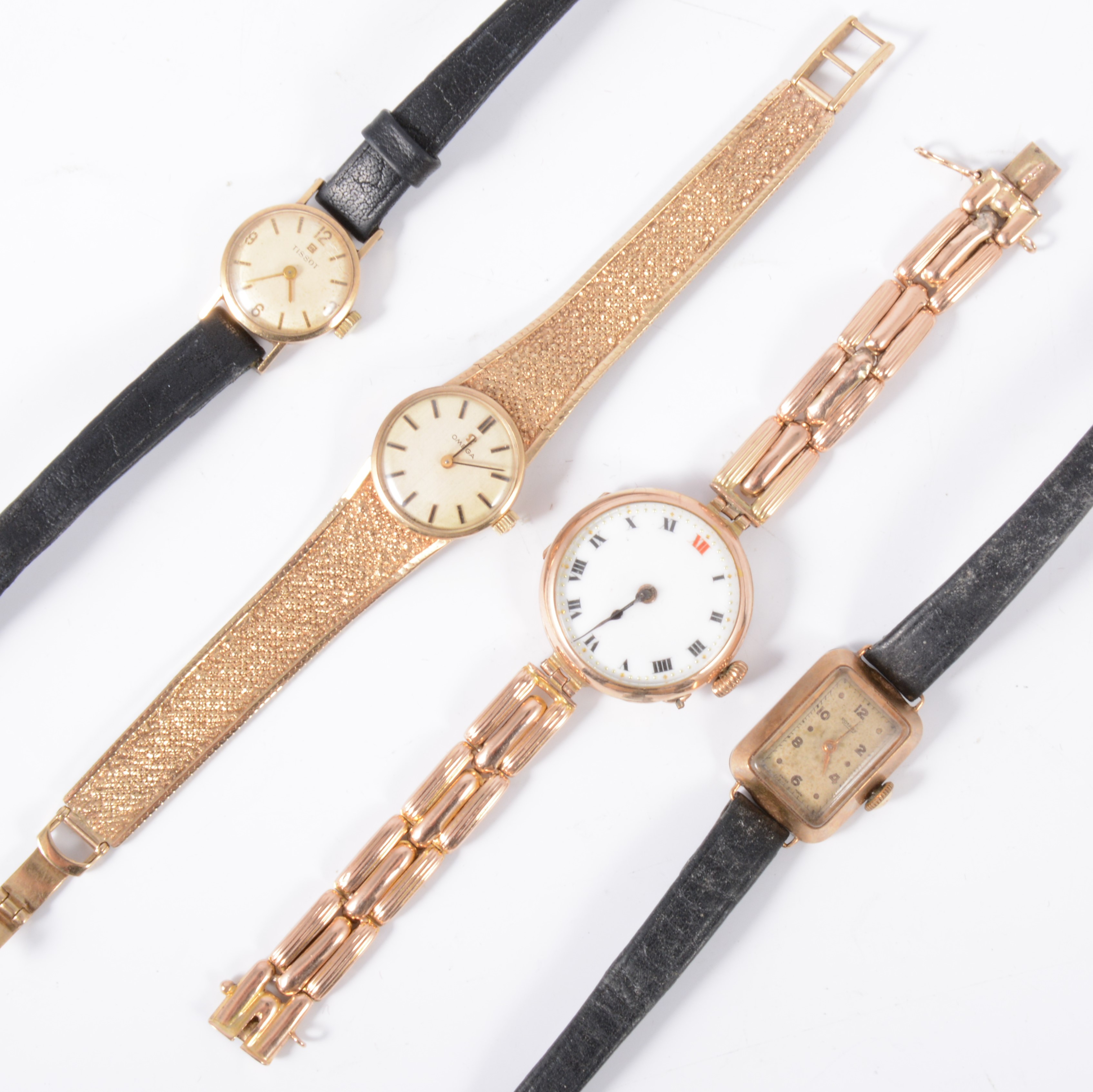 Four lady's wrist watches,