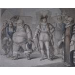 Shenner After Bunbury, Falstaff Reproved by King Henry, print,