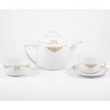A Rosenthal of Germany tea service, in the "Classic Rose" pattern comprising six large tea cups,