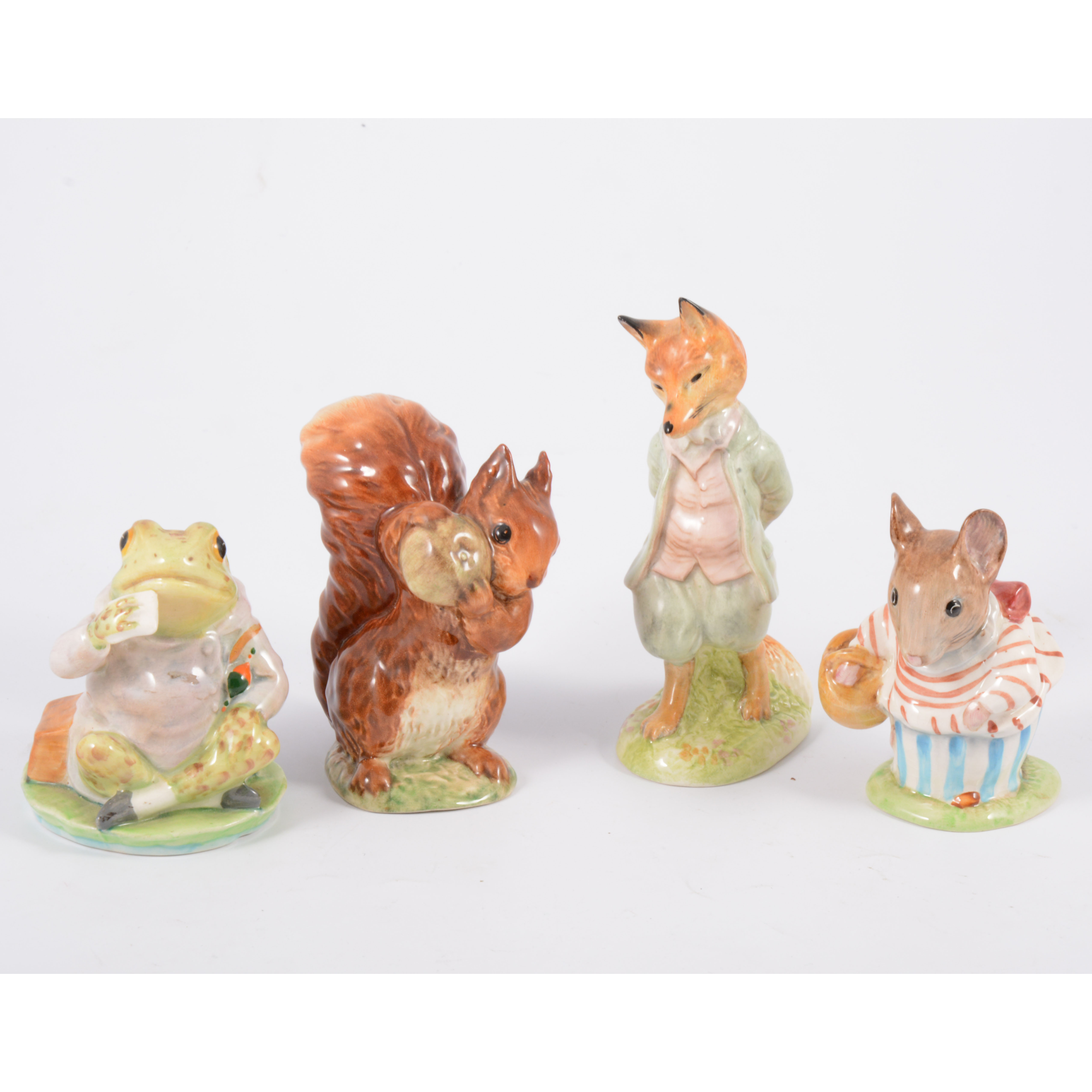 Beswick Beatrix Potter figures, including Tailor of Gloucester (small gold stamp), Pigling Bland,