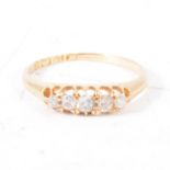 A diamond half hoop ring,