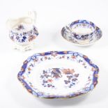 A tea service in the "Japan" pattern, blue, gilt and red, comprising eight tea cups, saucers,