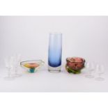 Table glass, jugs, vases, and glassware (two boxes).