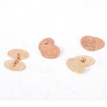 Pair of 9ct hallmarked rose gold cufflinks,