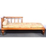 In the manner of Philip Webb for Morris & Co, satin walnut day bed,