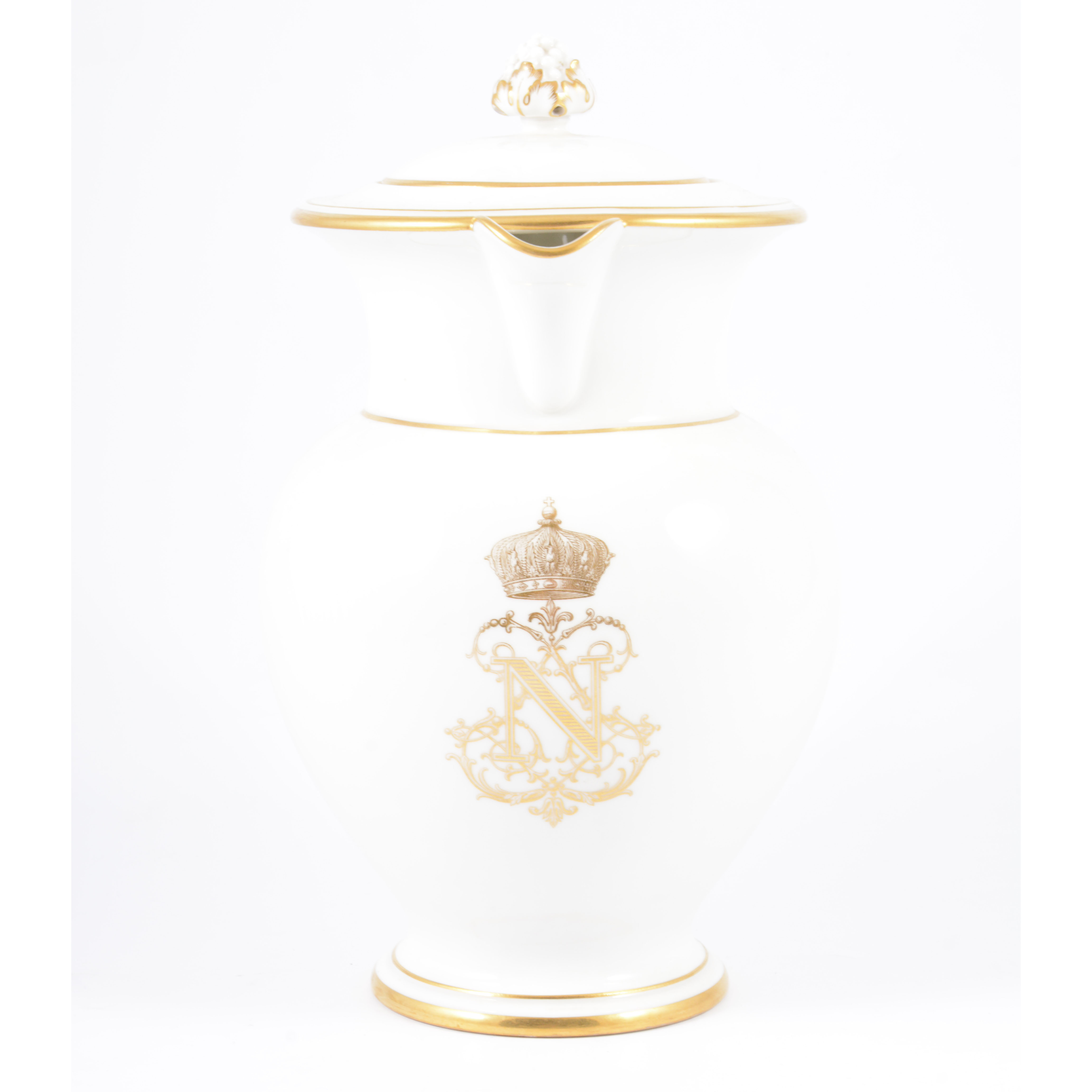 Sevres style Napoleonic jug, gilt decoration, 24cm. - Image 2 of 2