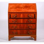 Reproduction George III style mahogany bureau,