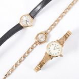 Three lady's wrist watches, Avia, Rotary and Marvin,