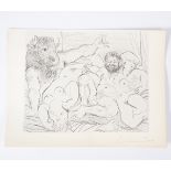 After Picasso, Sculpture, monochrome print, bears pencil signature,