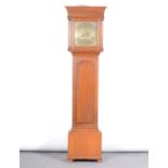 Thomas Partridge, Kibworth George III oak longcase clock, square brass dial,