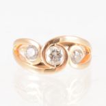 Cathy Stephens - A diamond three stone ring,