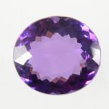 A natural amethyst loose stone - Oval brilliant cut stone,