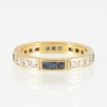 A sapphire and diamond full eternity ring,