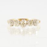 A diamond five stone ring,