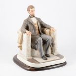 Capodimonte porcelain figure, Abraham Lincoln, impressed Tower mark, no.16, signed B. Marli, 28cm.