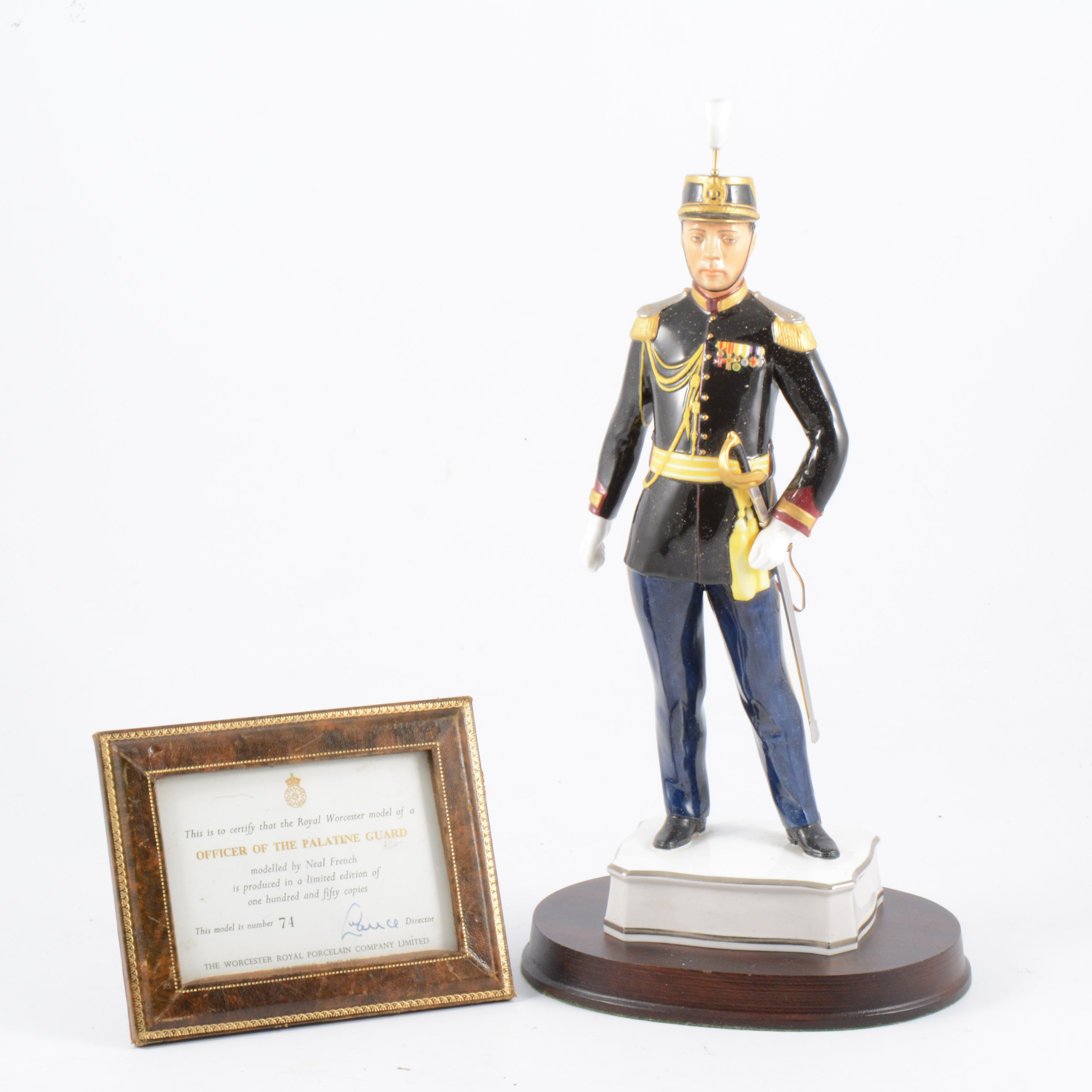 Royal Worcester figure, Papal Series, An Officer of the Palatine Guard, No.