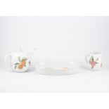 A quantity of Royal Worcester "Evesham" oven to table ware, plates, cups and saucers, teapot,