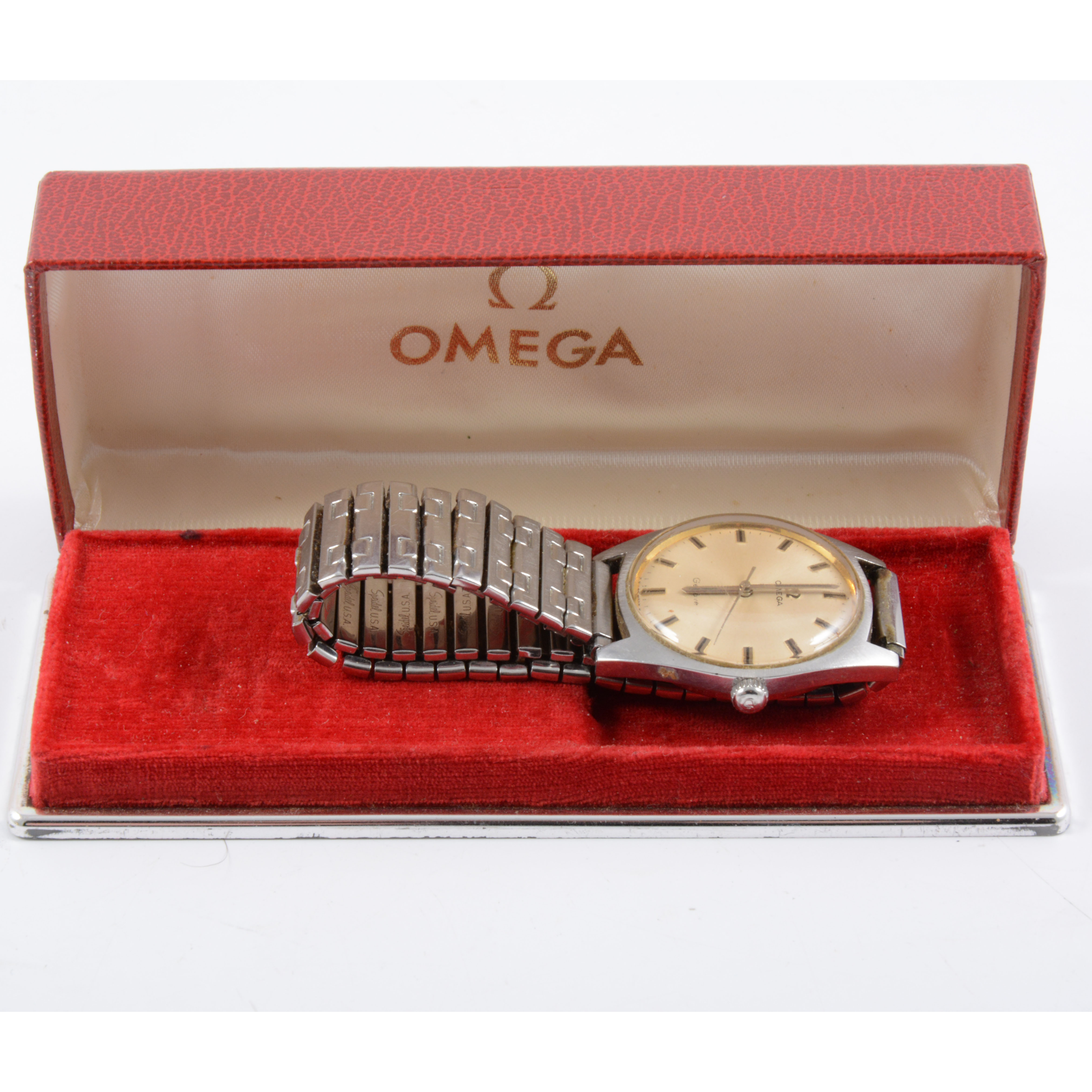 Omega - A gentleman's Geneve wrist watch,