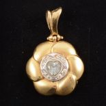 A "Sidra of Italy" yellow metal pendant,