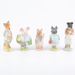 Beswick Beatrix Potter figures, including Tailor of Gloucester (small gold stamp), Pigling Bland,