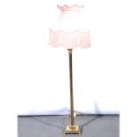 Brass Corinthian column standard lamp,