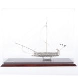 Silver 925 model Greek ship, approximately...