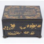 China Trade lacquered work box, oblong shape,...