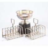 A pair of silver-plated toast racks, ...