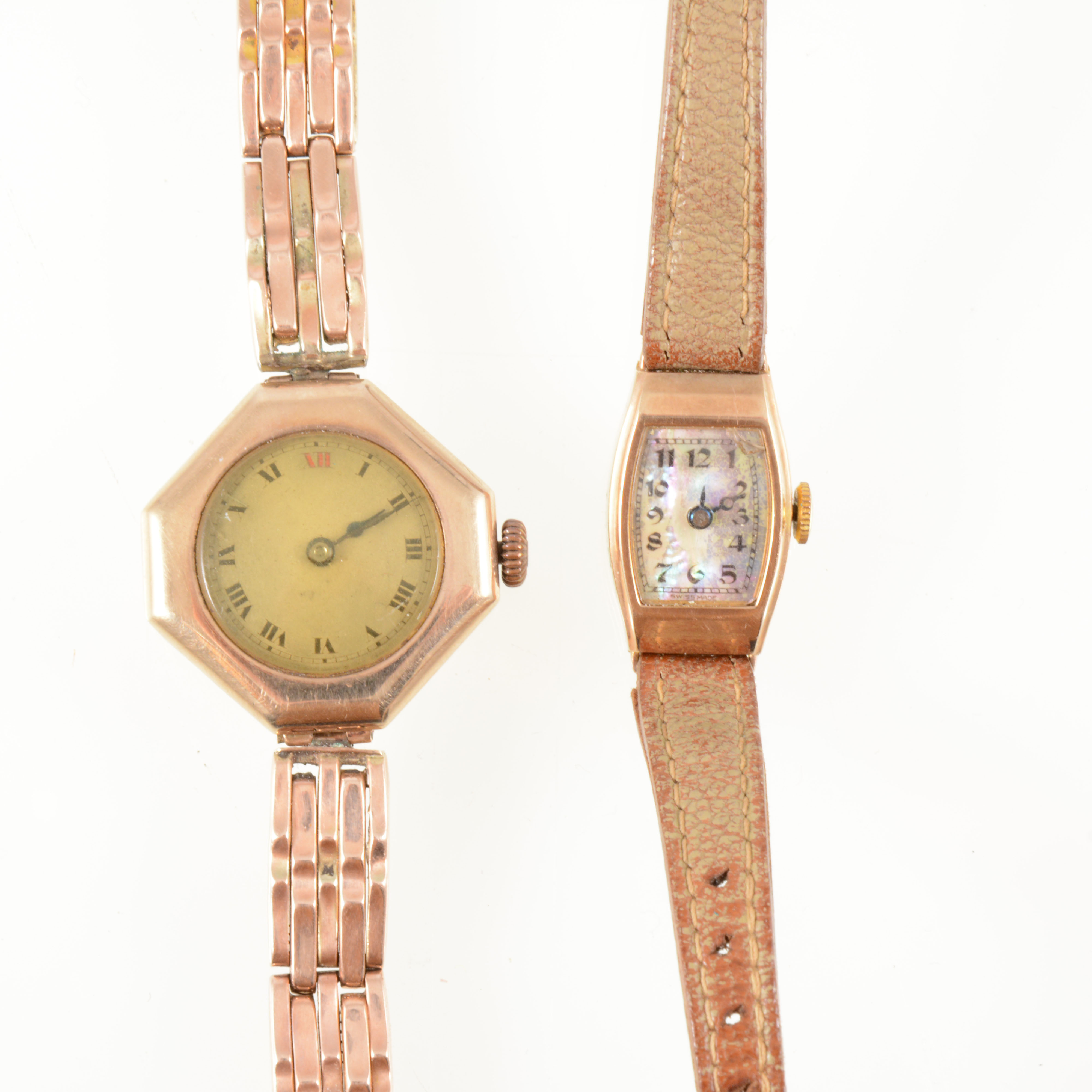 Two vintage wrist watches, a lady's watch with...